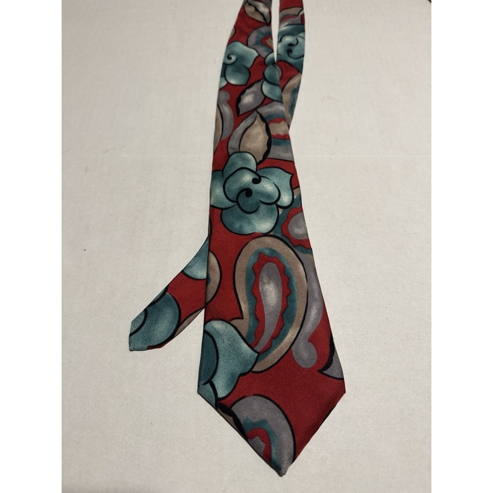 Surrey Brand Abstract Multicolored Red Pattern Men's Neck Tie